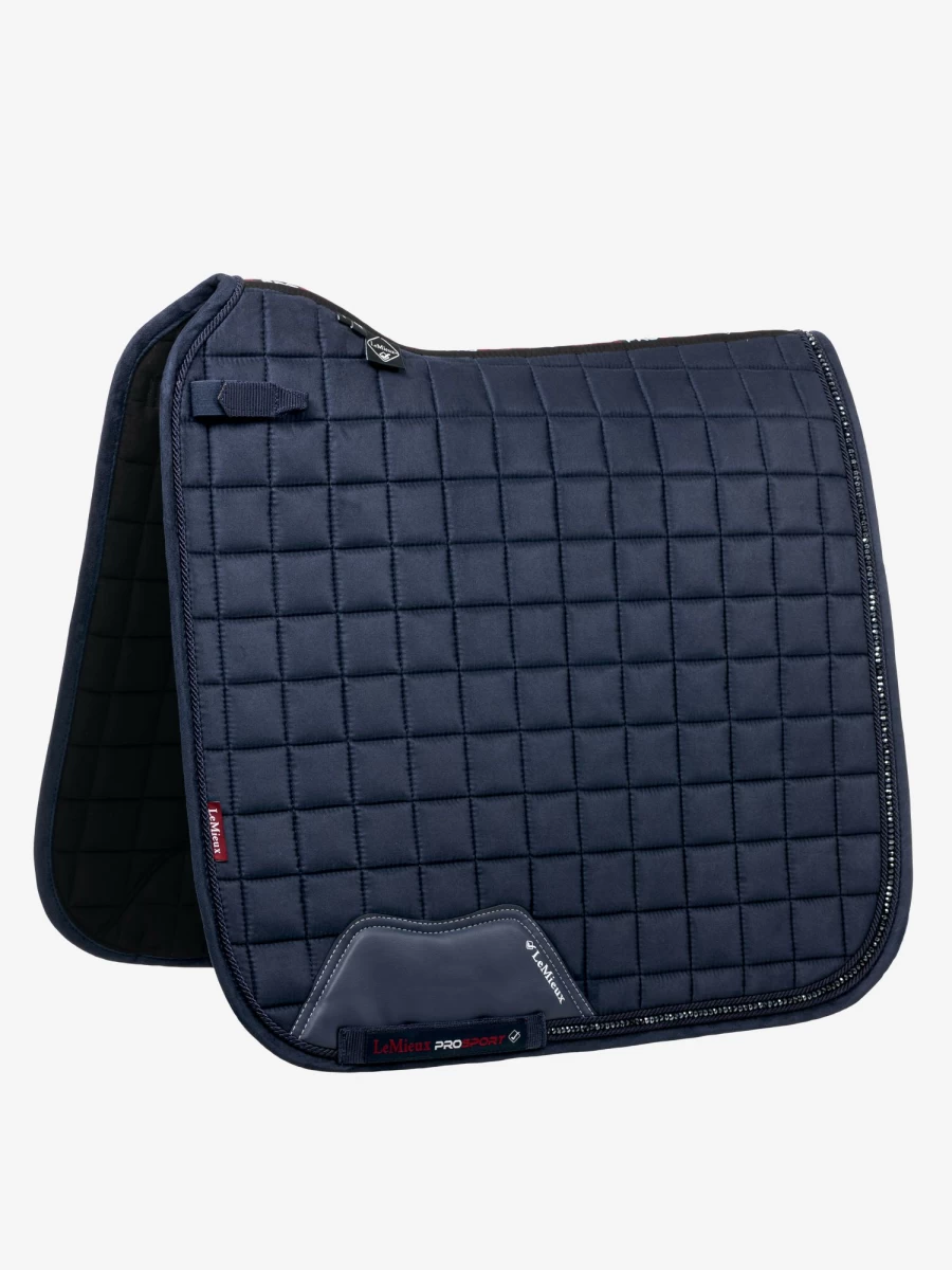 LeMieux Diamante Dressage Square in Navy - Large Equestrian Saddle Pad
