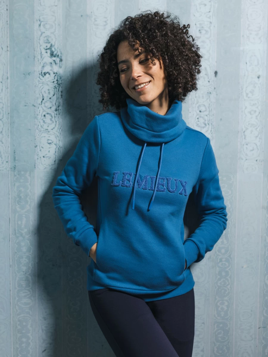LeMieux Adele Funnel Neck Sweatshirt in Pacific Blue - Comfortable Pullover Style