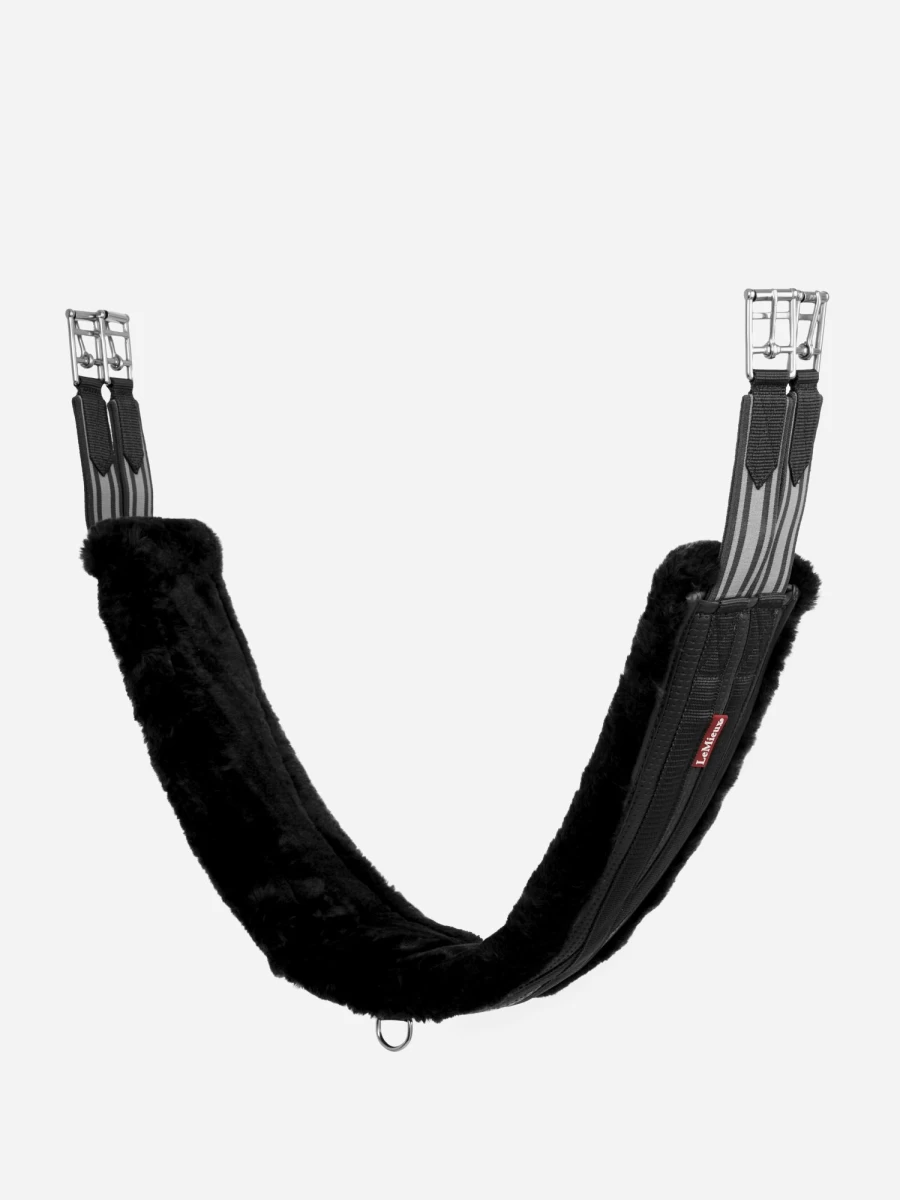 LeMieux Fleece Lined Anatomic Girth - Black Equestrian Horse Riding Girth for Comfort & Fit