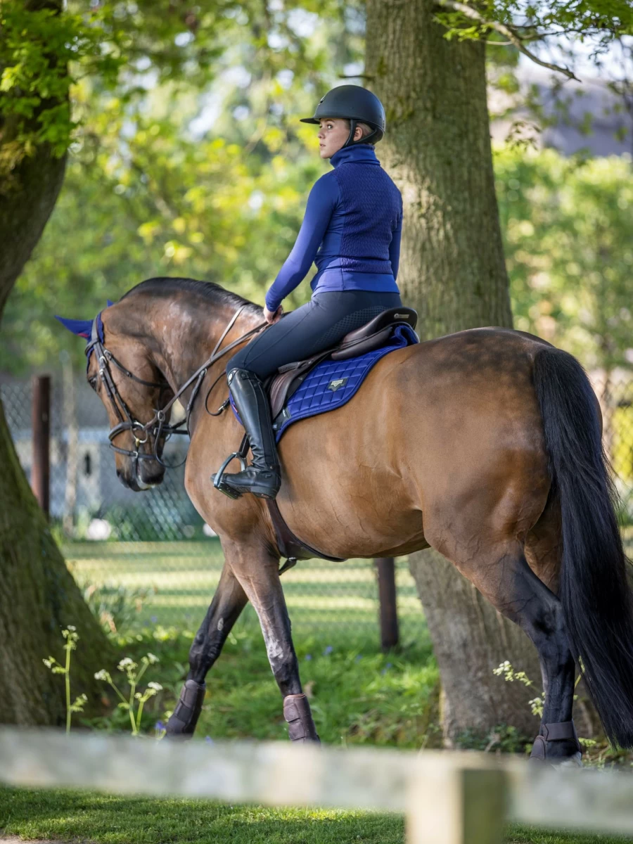 LeMieux Loire Classic Close Contact Square Saddle Ink Blue – Premium English Riding Saddle