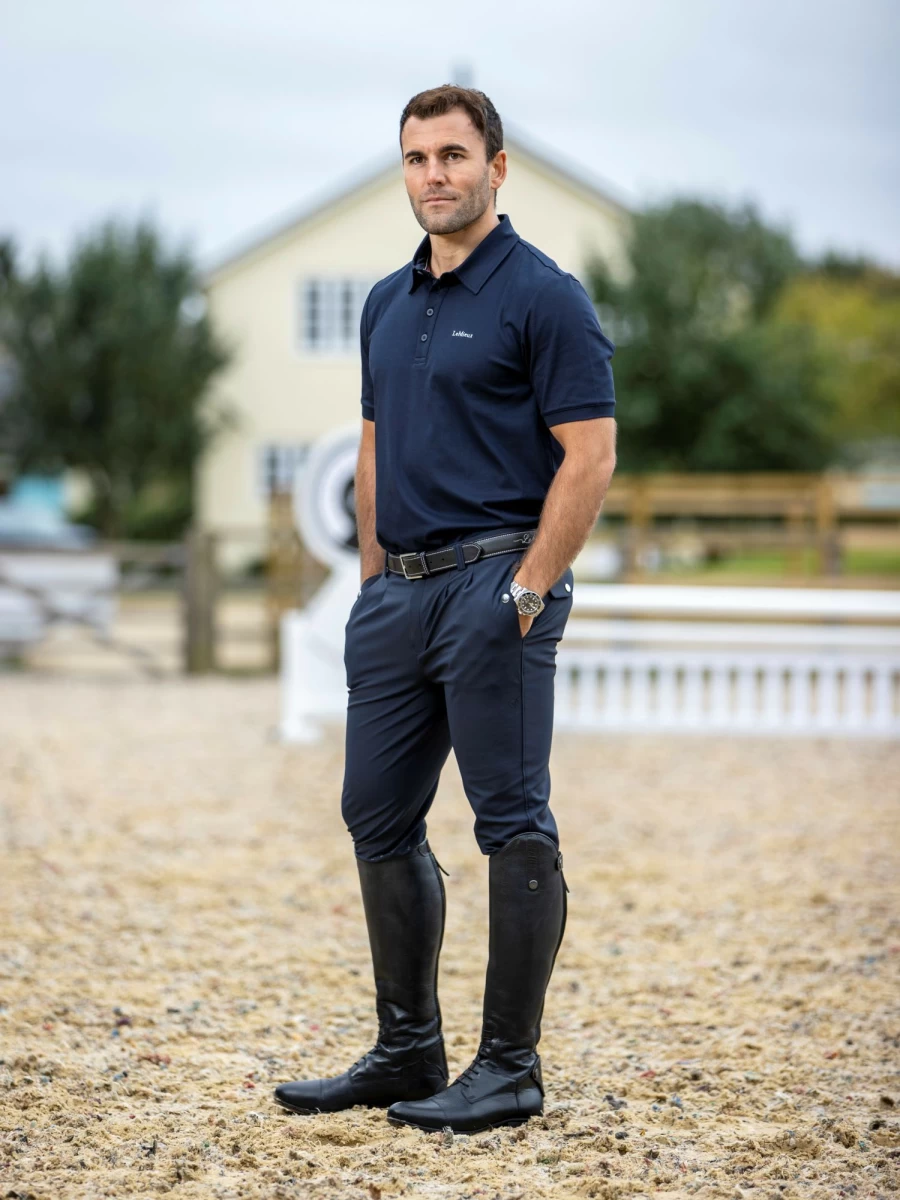 LeMieux Men's Premium Navy Elite Polo Shirt - Comfort Fit Sporty Design