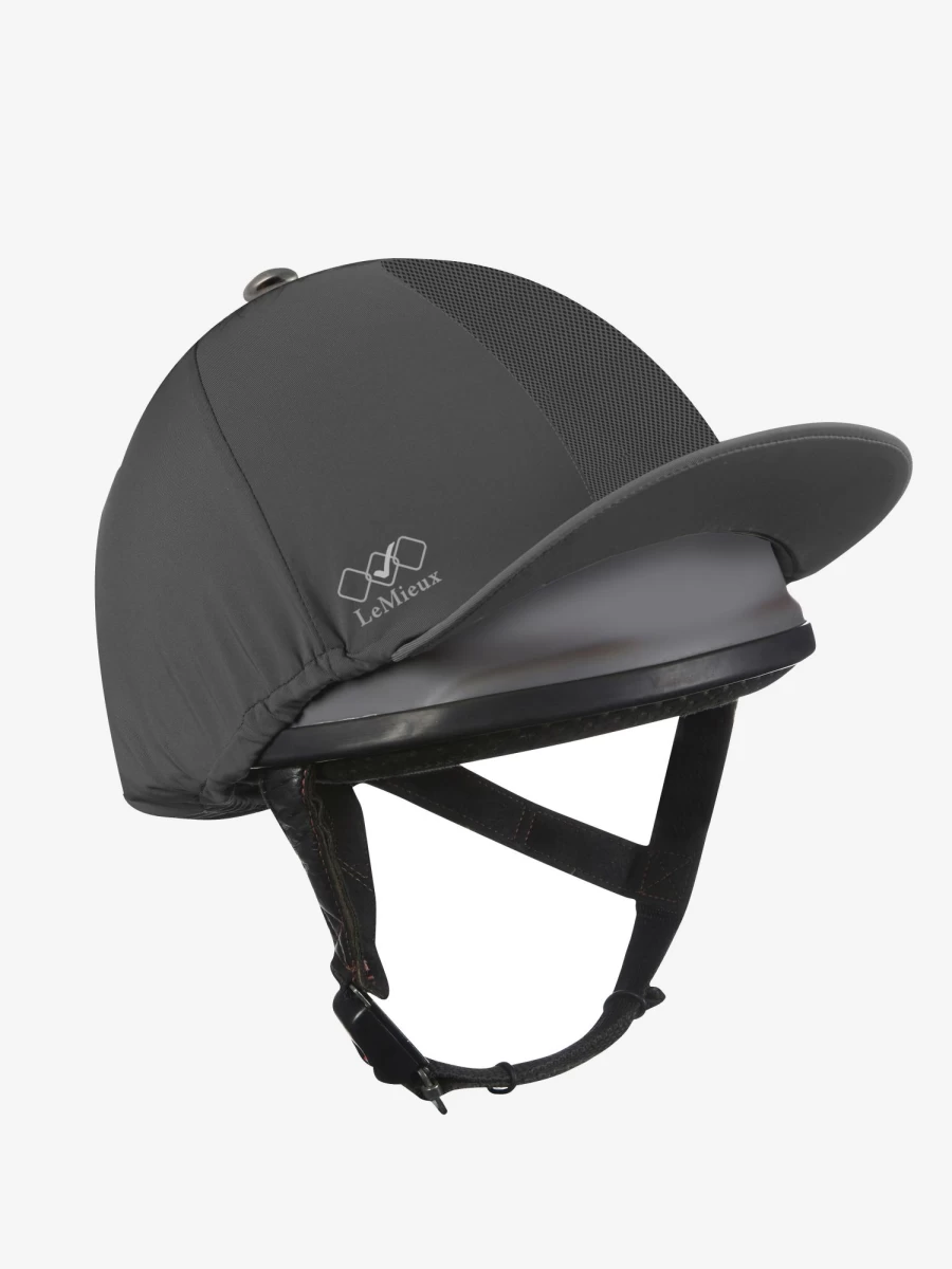 LeMieux Pro Mesh Hat - Grey Silk One Size Adjustable Breathable Equestrian Riding Cap