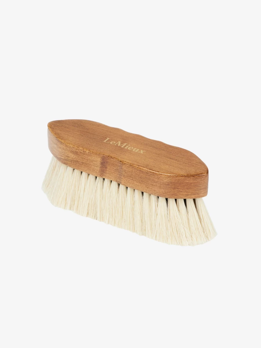 LeMieux Artisan Soft Finishing Brush - Premium Brown Horse Grooming Tool for Shine & Detailing