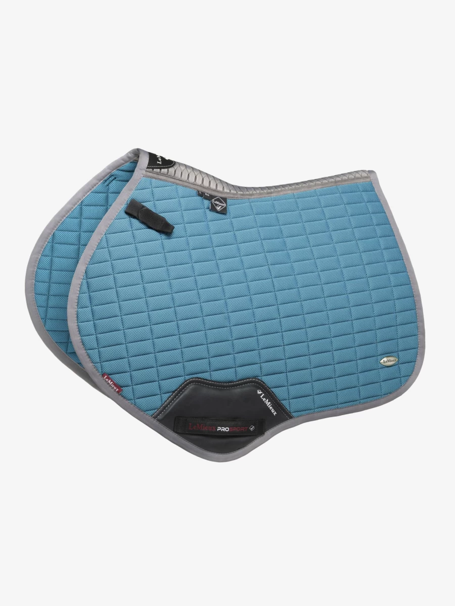 LeMieux Self-Cooling Close Contact Square Fly Mask in Cool Blue - Large Horse Riding Accessory