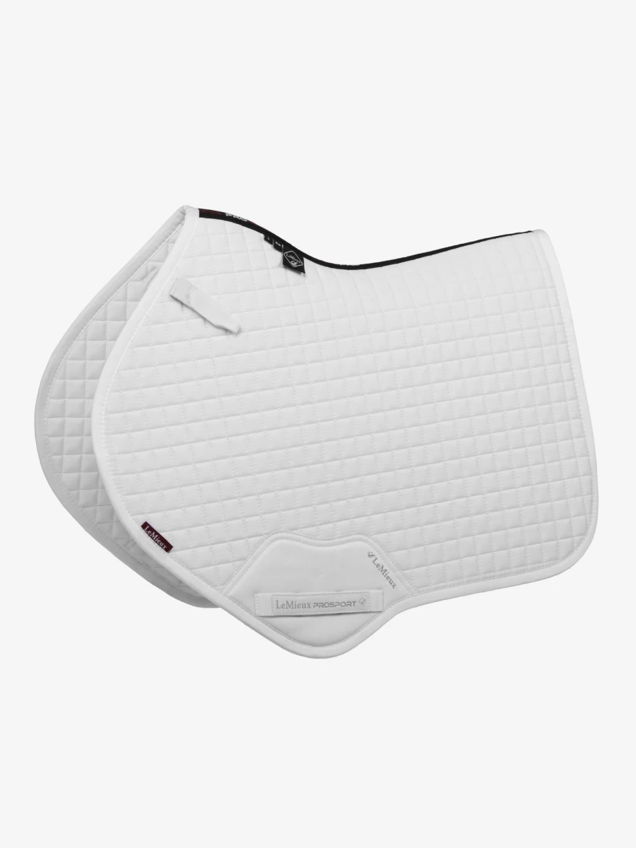 LeMieux 100% Cotton Close Contact White Square Equestrian Saddle Pad