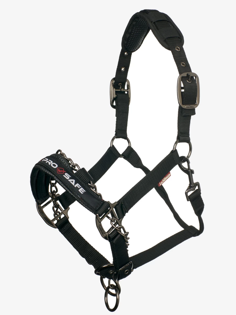 LeMieux Prosafe Headcollar - Secure & Comfortable Horse Headcollar in Black