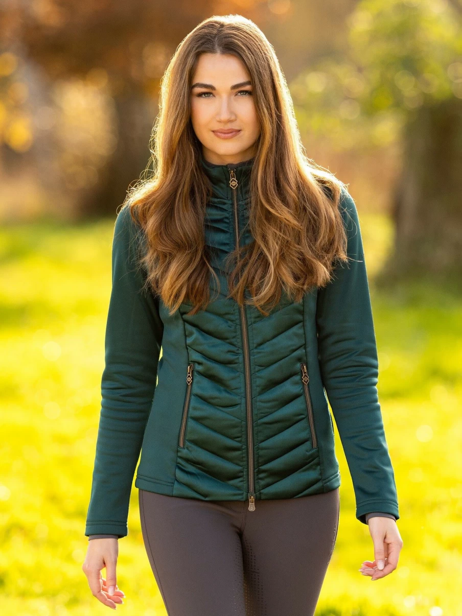LeMieux Dynamique Waterproof Equestrian Jacket in Spruce Green for Riding & Outdoor