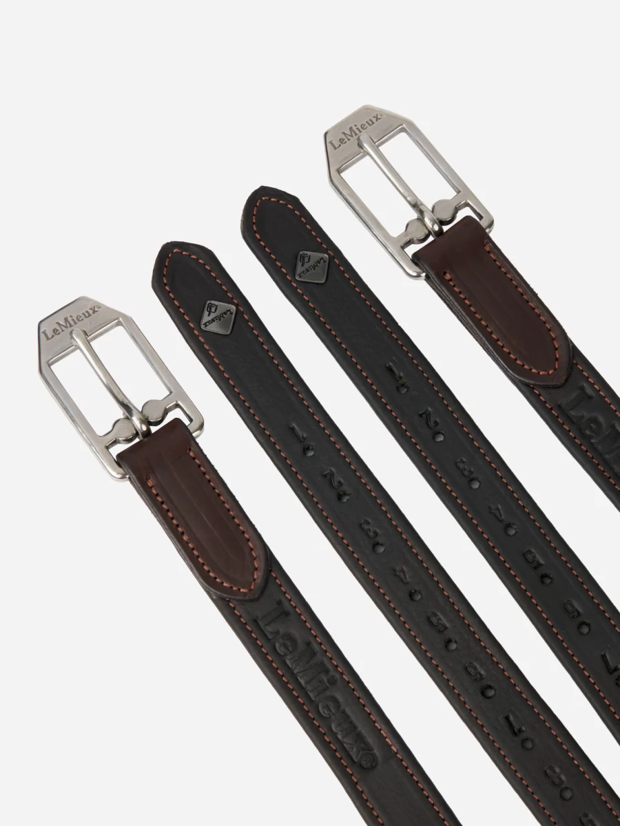 LeMieux Brown Vector Stirrup Leather - Premium Equestrian Stirrup Leathers for Riding