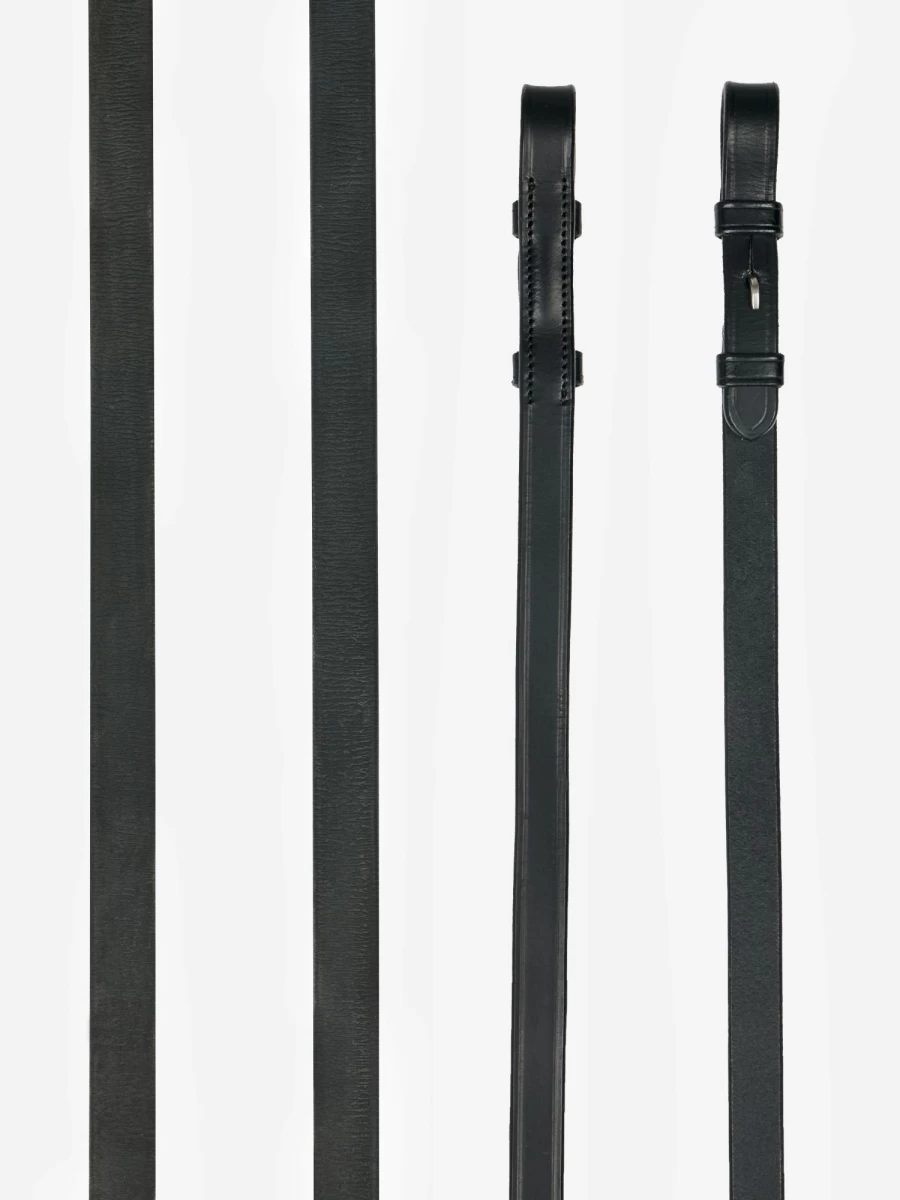 LeMieux Kris Extreme Rubber Reins - Black Equestrian Riding Reins for Secure Grip