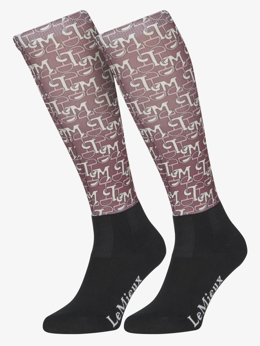 LeMieux Orchid Footsie Socks for Women - Comfortable & Stylish Crew Socks