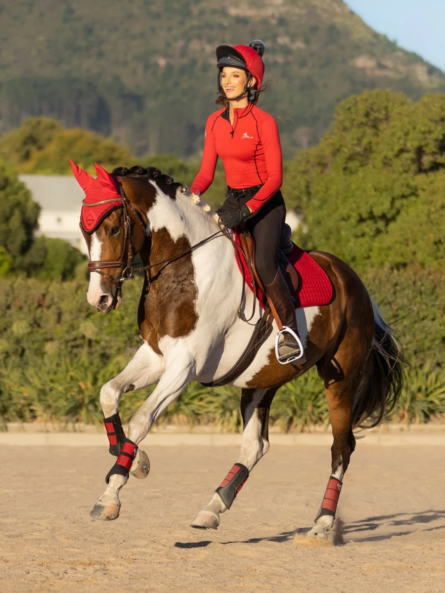 LeMieux Grafter Brushing Boot Chilli - Horse Tendon Protection for Training & Competition