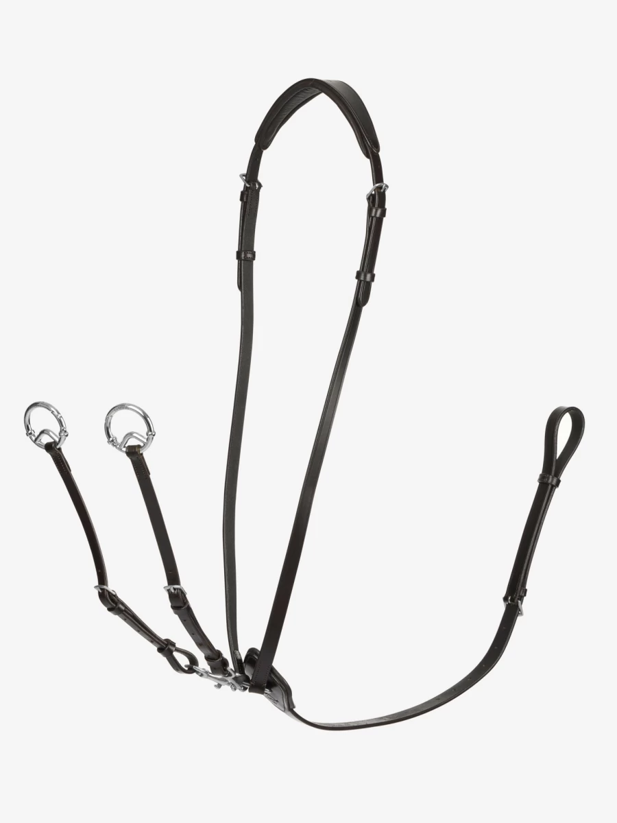 LeMieux Kudos Running Martingale Horse Training Aid in Brown/Silver for Enhanced Control