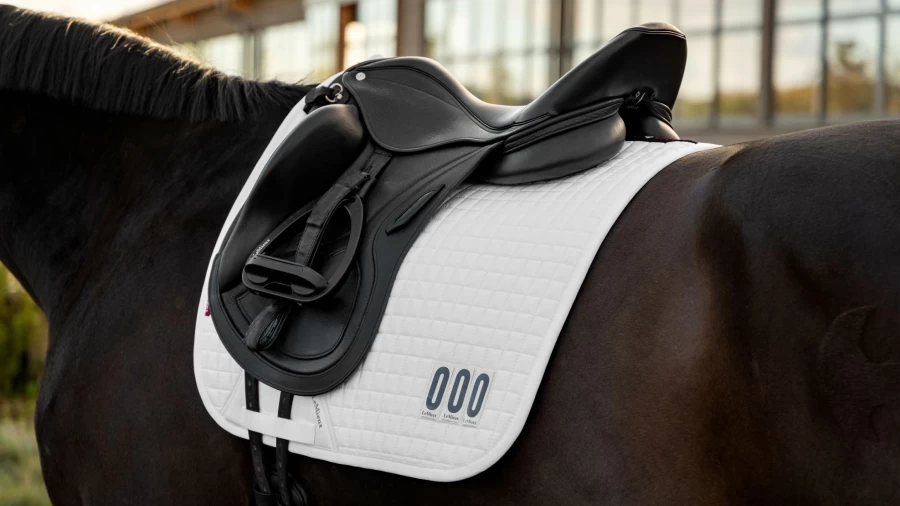 LeMieux Cotton Dressage Competition Square White Equestrian Show Sheet