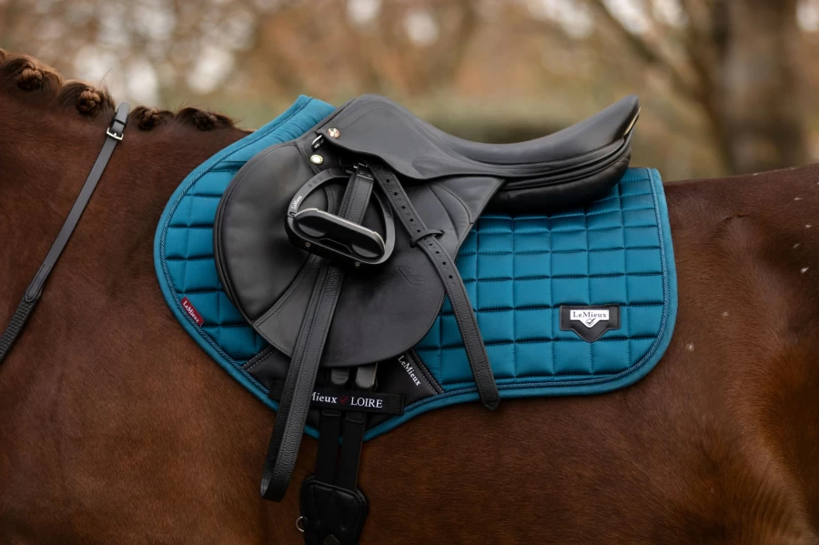 LeMieux Loire Memory Close Contact Square Marine Saddle Pad for Equestrian Riding