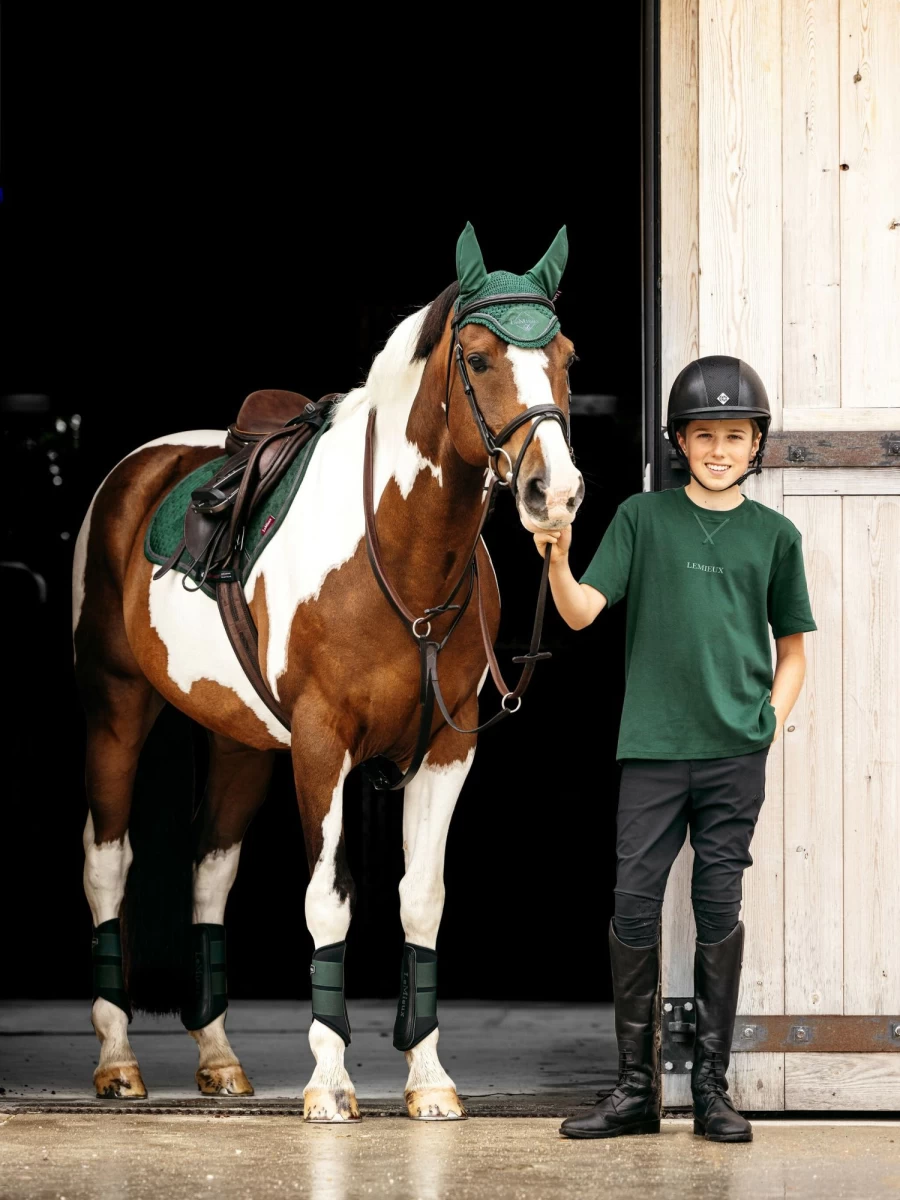 LeMieux Boys' Spruce Green Youth Riding T-Shirt - Equestrian Sportswear