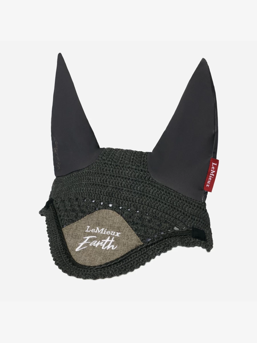 LeMieux Earth Fly Hood Moss - Breathable Horse Fly Hood with Moss Protection