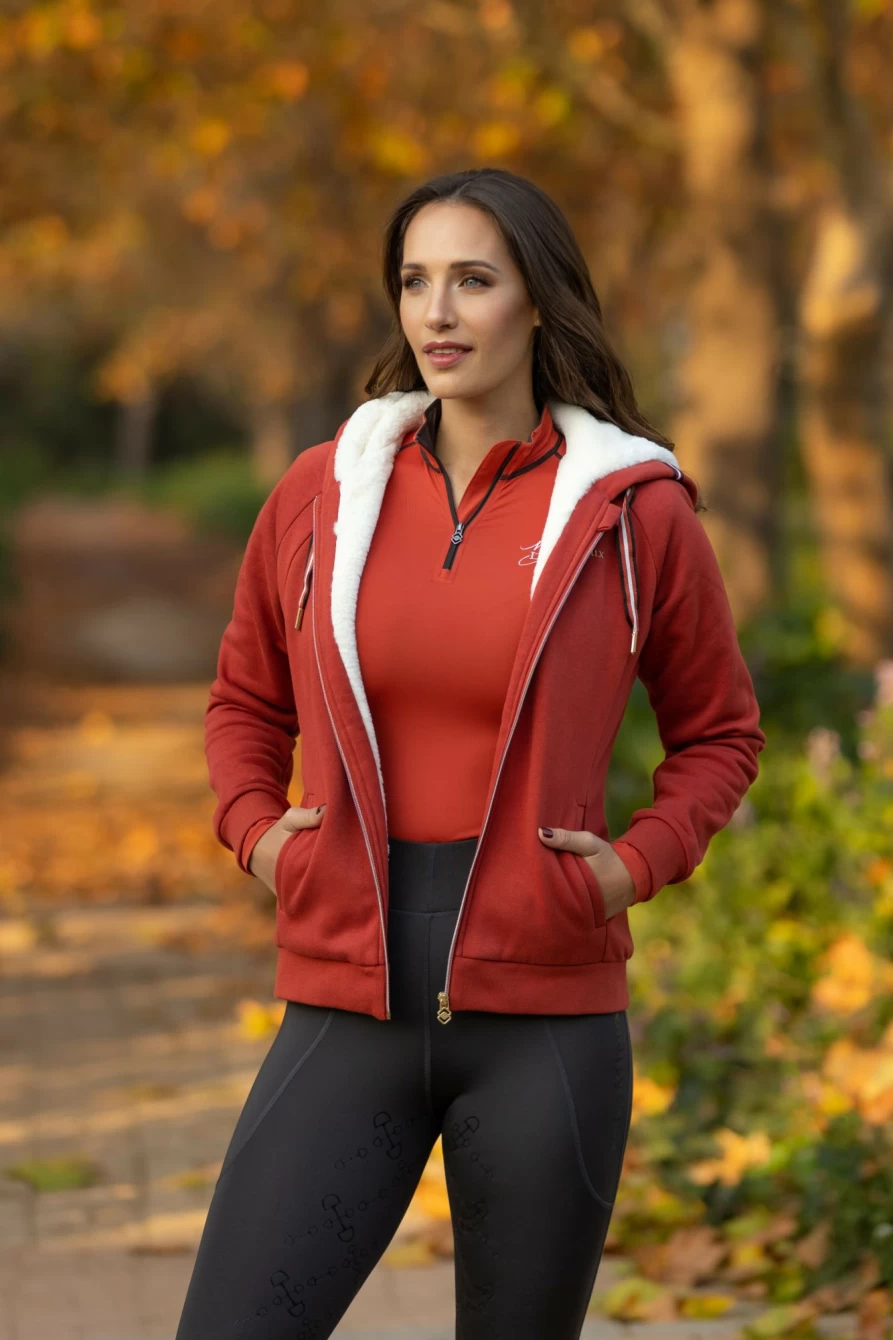 LeMieux Women's Sherpa Lined Hoodie - Sienna Fleece Pullover for Warmth & Style