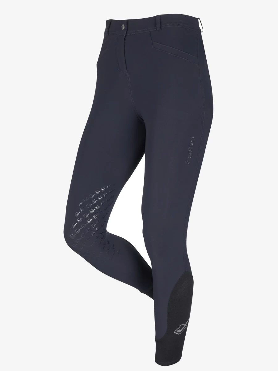LeMieux Dynamique Knee Grip Equestrian Breeches - Dark Navy for Horse Riding