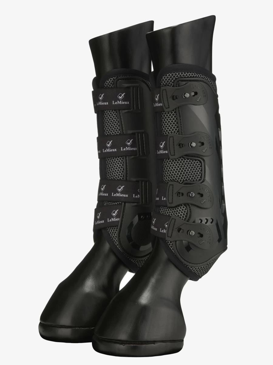 LeMieux Ultra Mesh Black Snug Boots for Hind Comfort & Support