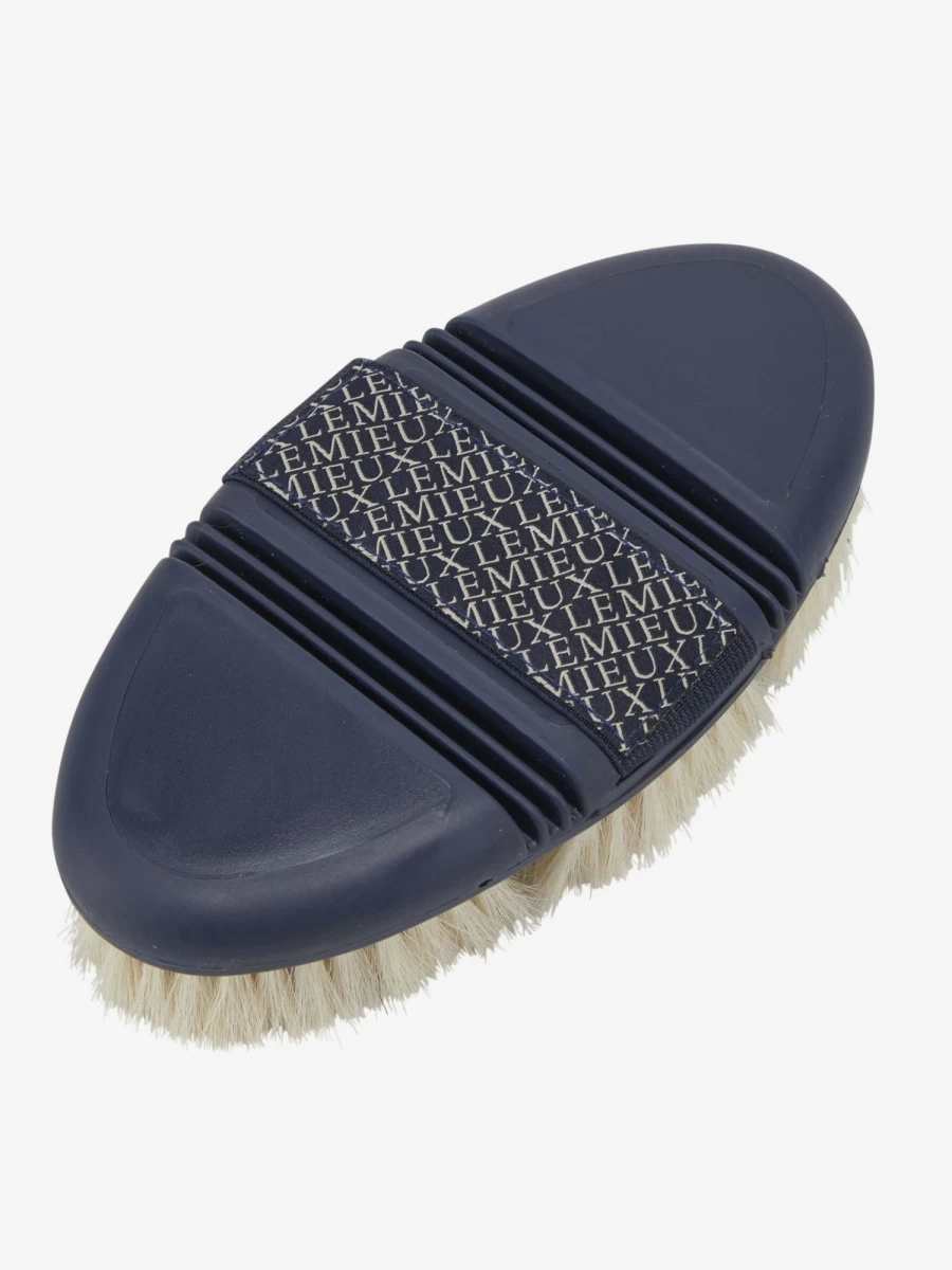LeMieux Flexi Goat Hair Body Brush in Navy - Soft Grooming Brush for Horses - One Size