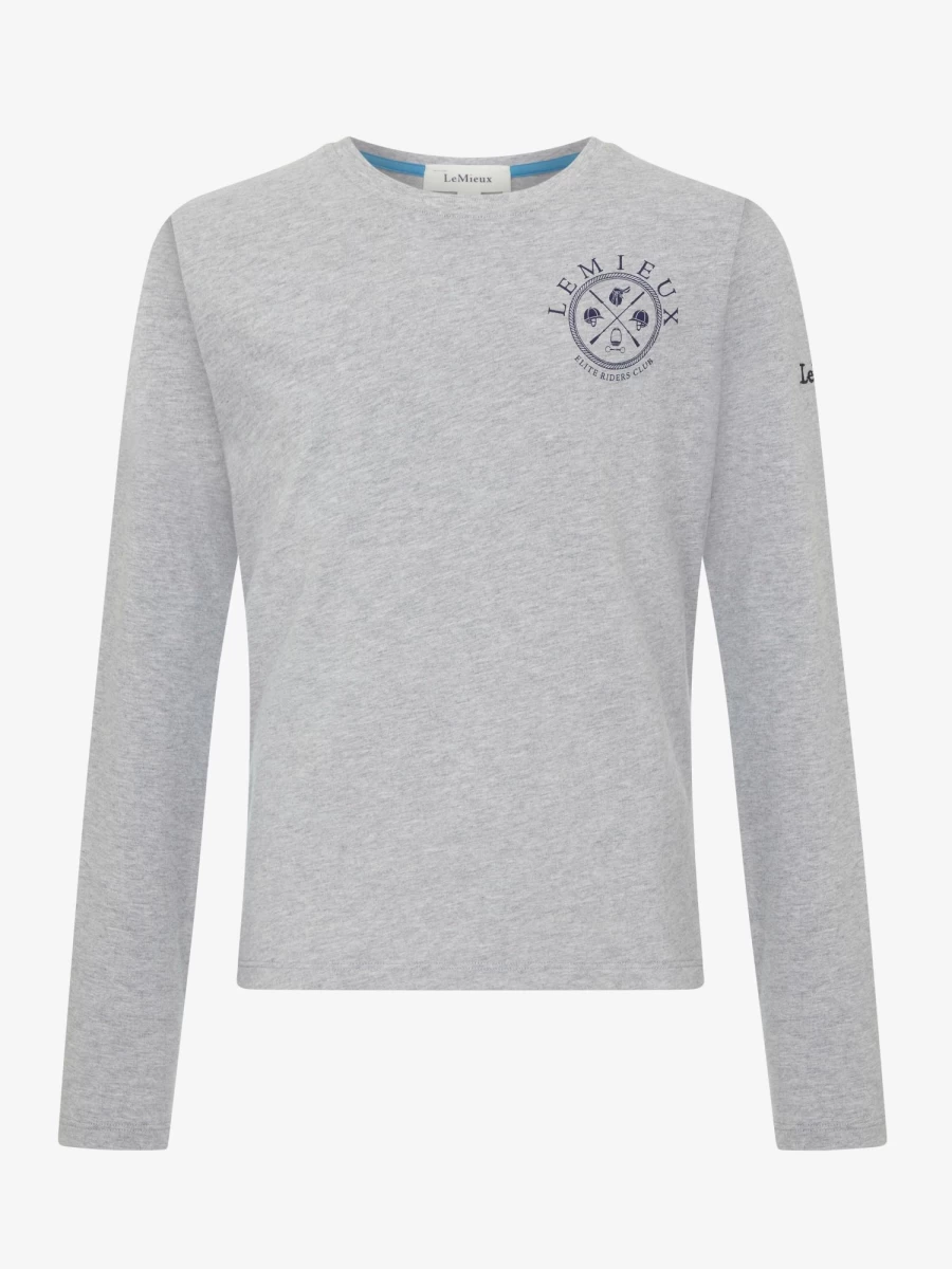 LeMieux Young Rider Lara Long Sleeve T-Shirt for Equestrian - Grey