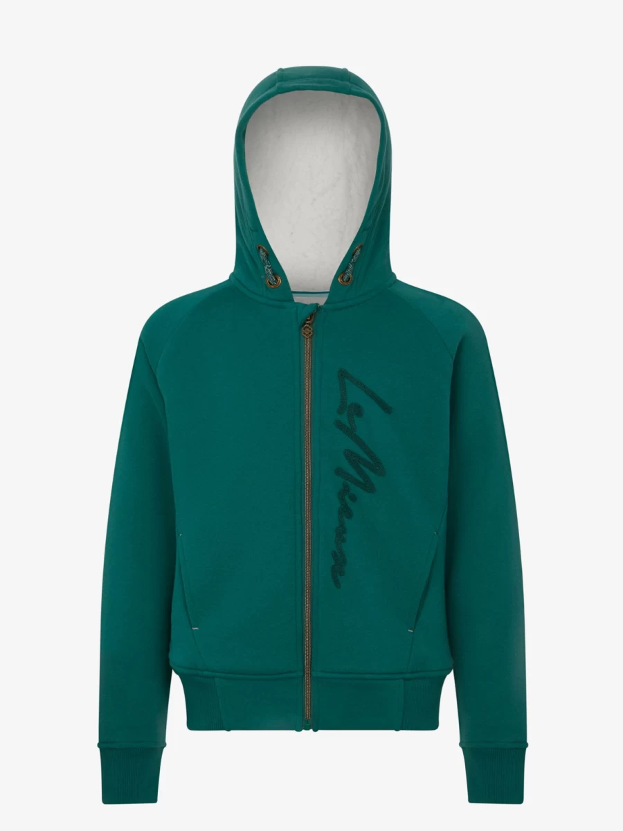 LeMieux Young Rider Sherpa-Lined Hollie Hoodie - Warm Evergreen Equestrian Jacket for Kids
