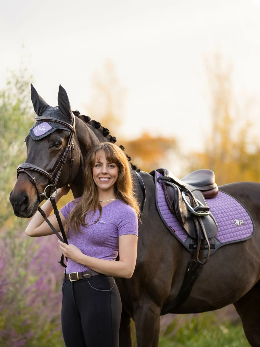 LeMieux Earth Close Contact Square Thistle Large Equestrian Saddle Pad