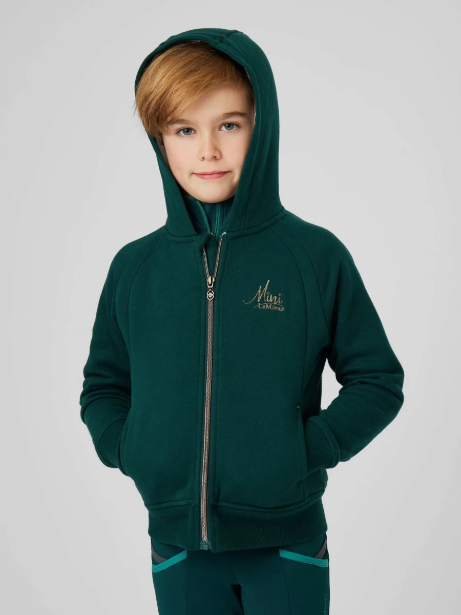LeMieux Mini Sherpa Lined Lily Hoodie in Spruce - Cozy Fleece Pullover for Women