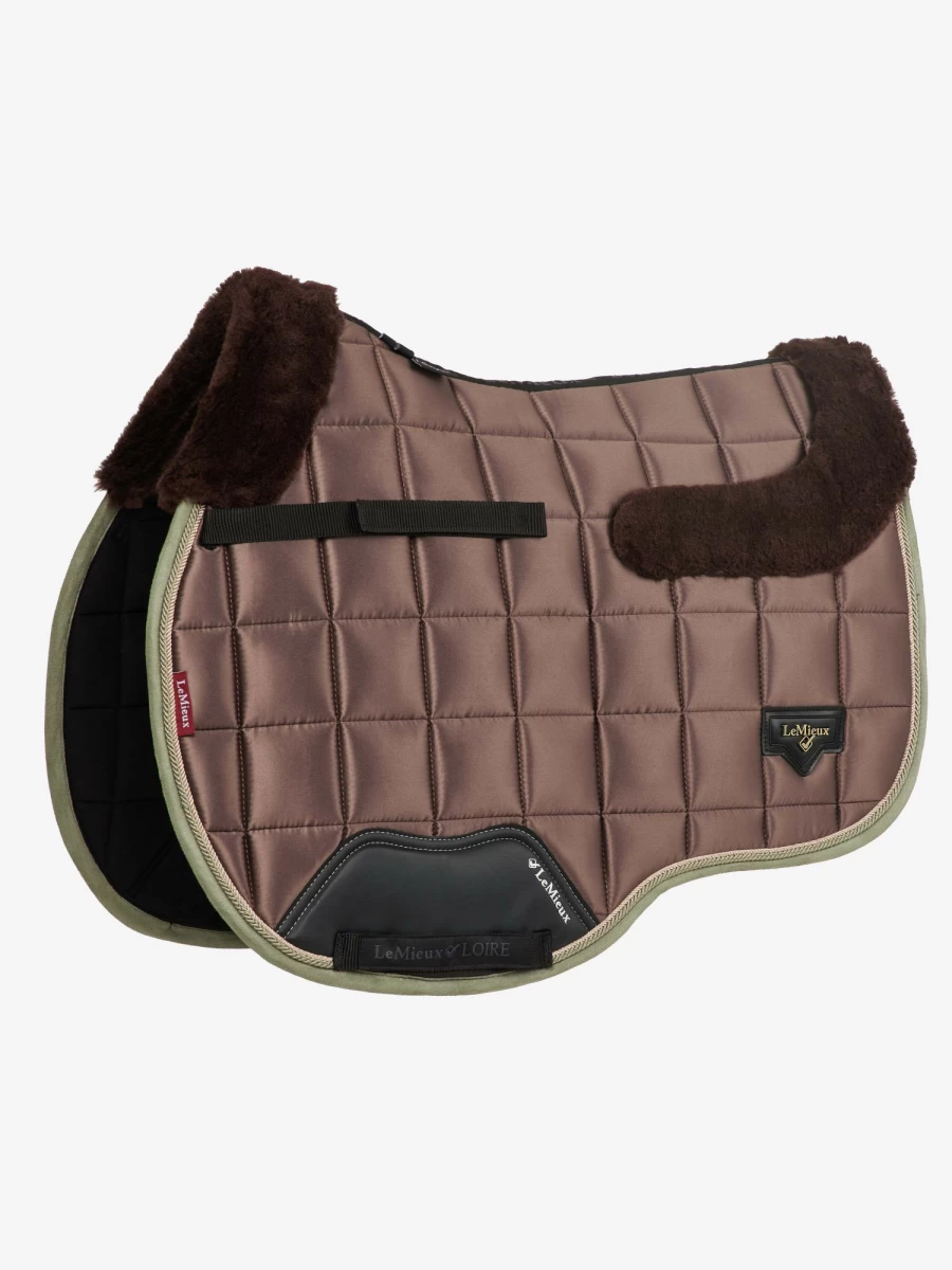 LeMieux Merino Wool Loire Classic Square GP Saddle Pad in Walnut Brown