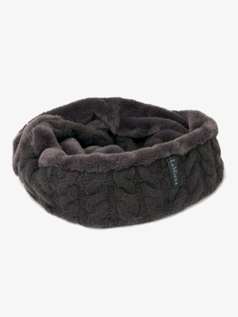 LeMieux Cable Knit Snood - Soft Liquorice One Size Winter Scarf for Women & Men