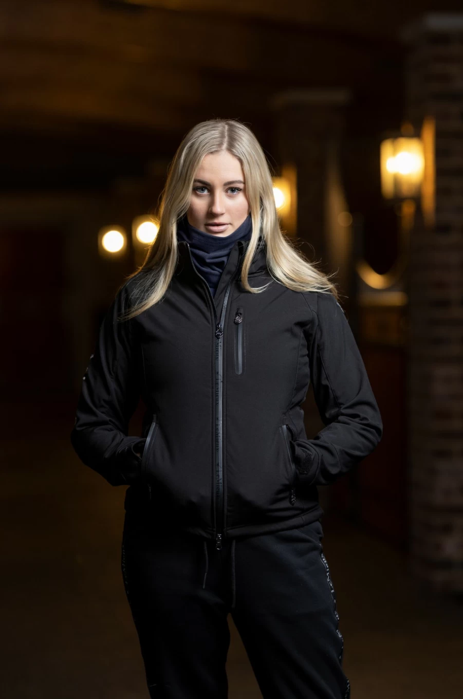 LeMieux Stretch Snood Neck Warmer in Navy Blue - One Size Fits All
