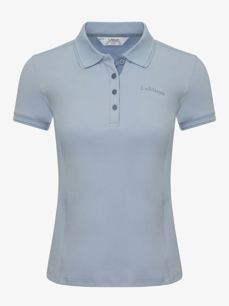 LeMieux Men's Classic Polo Shirt - Breathable Mist Grey Casual Top