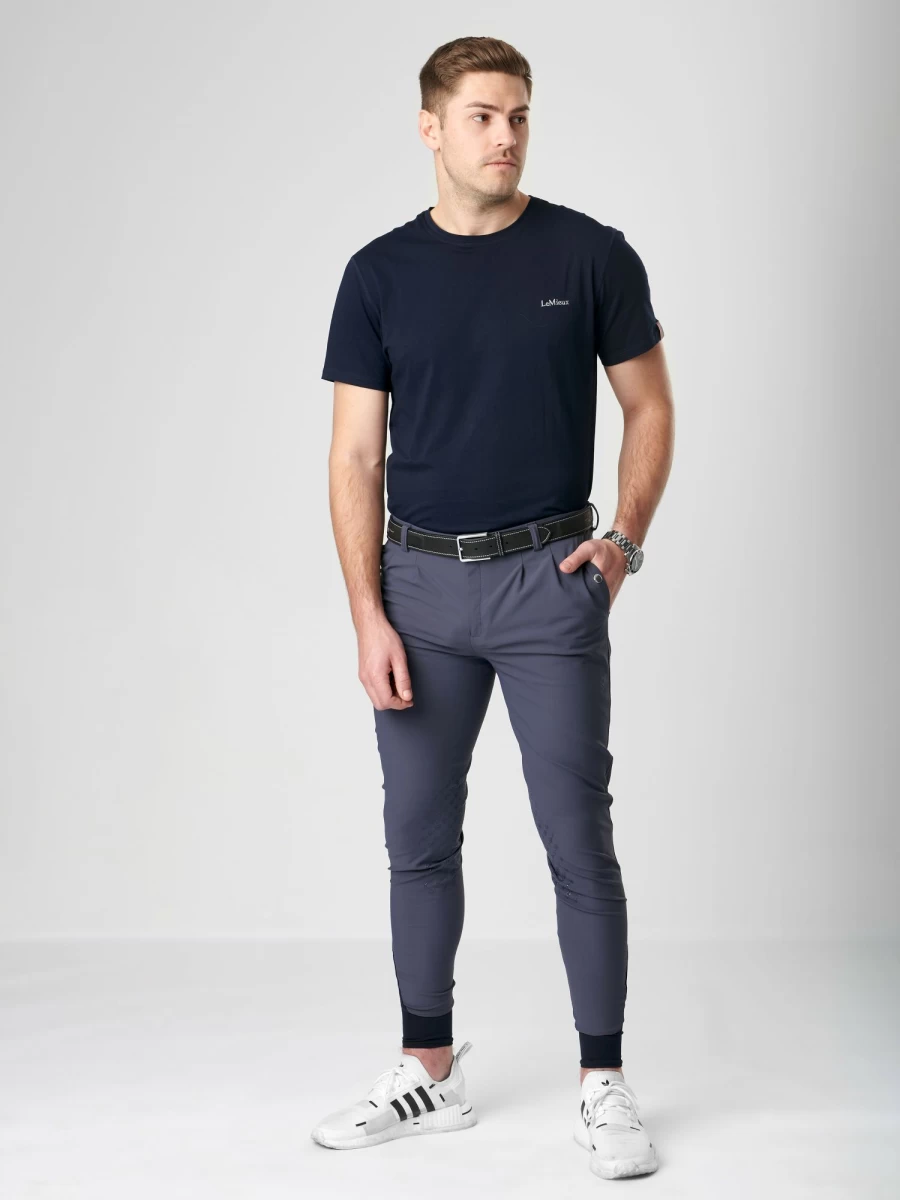 LeMieux Men's Elite Classic Pleated Breech Flint Equestrian Riding Trousers
