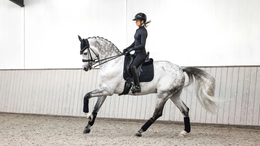 LeMieux Black Crystal Suede Dressage Square Saddle Pad
