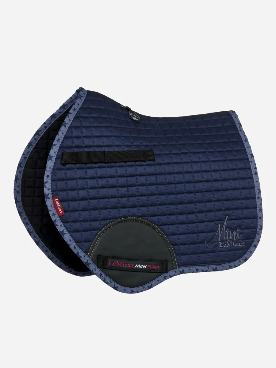 LeMieux Mini Suede Square Jump in Indigo Blue – Premium Horse Riding Equipment