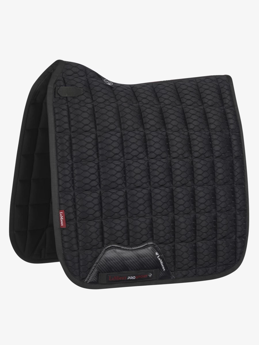 LeMieux Carbon Mesh Dressage Square - Breathable Black Large Horse Riding Pad