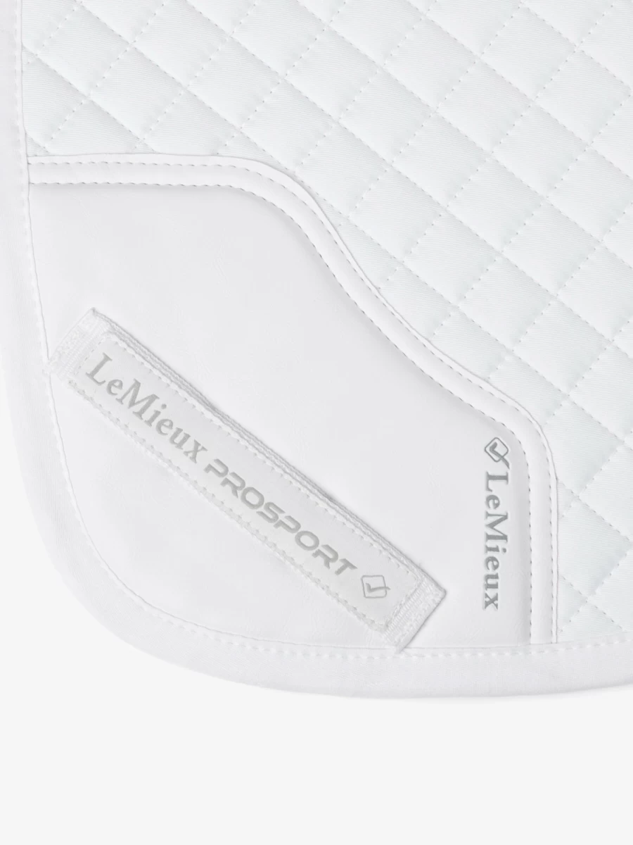 LeMieux Large White Half Square Close Contact Cotton Horse Riding Saddle Pad