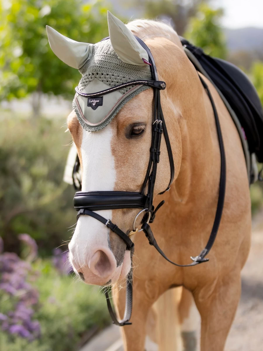 LeMieux Loire Fly Hood with Fern Print – Lightweight Horse Fly Protection