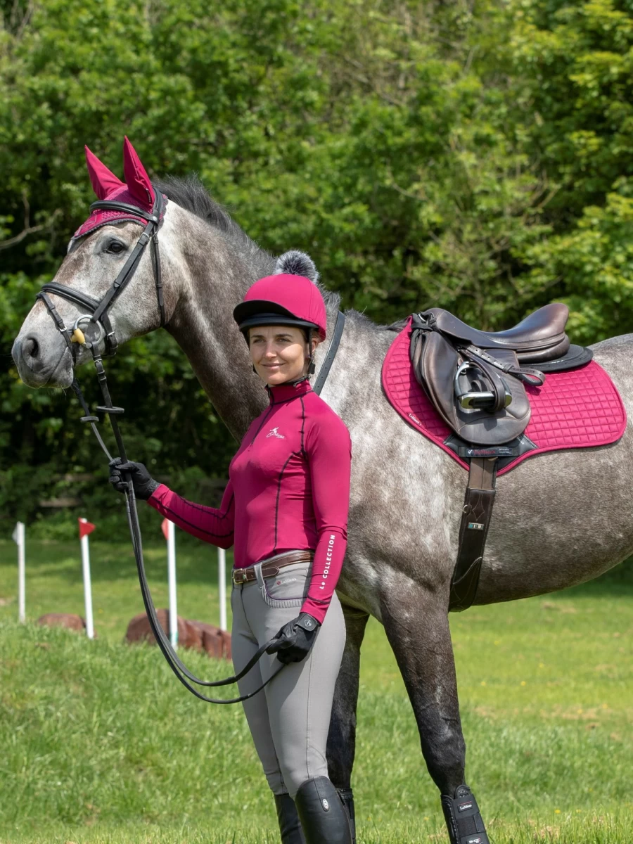 LeMieux Mulberry Suede Square Close Contact Saddle Pad