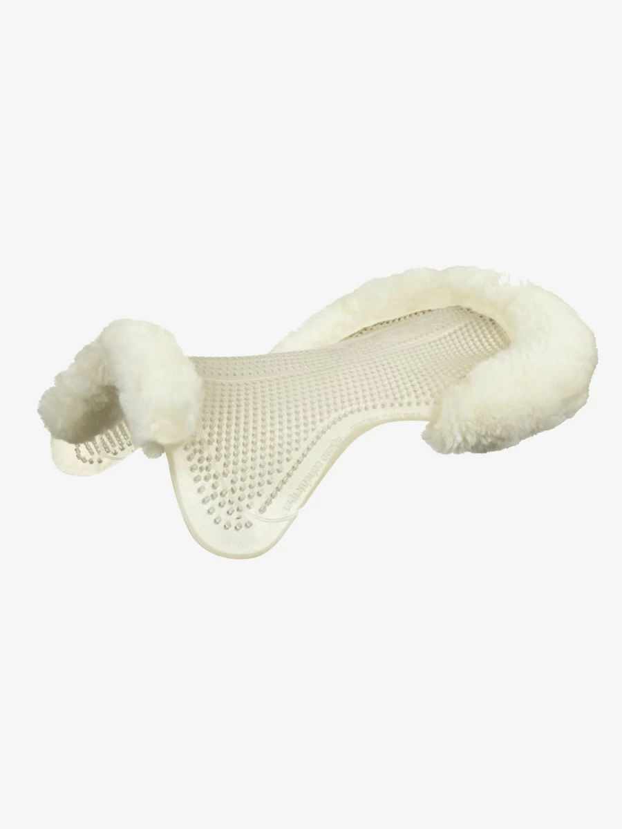 LeMieux Just Gel Lambskin Half Pad in White for Optimal Comfort and Support