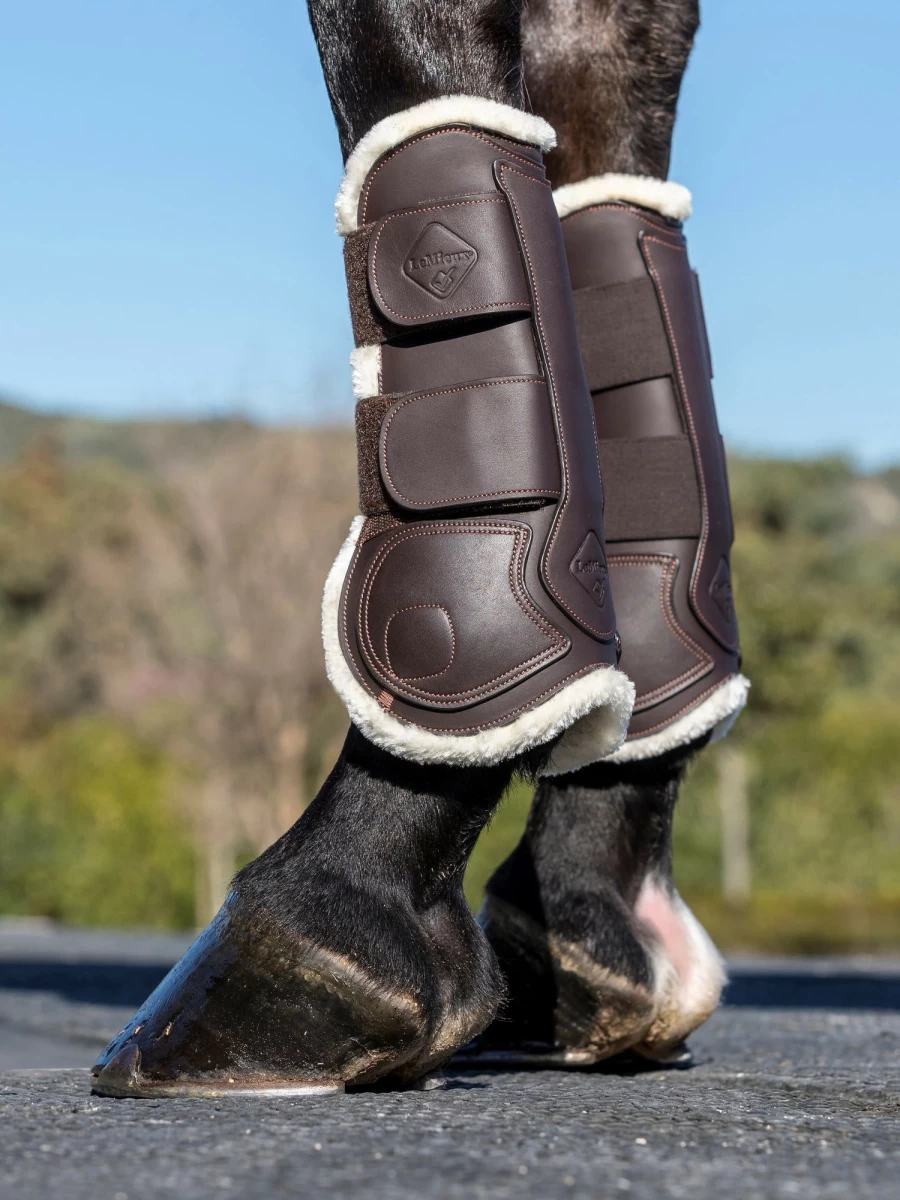 LeMieux Capella Comfort Tendon Boots for Horses - Premium Brown Equine Support Boots
