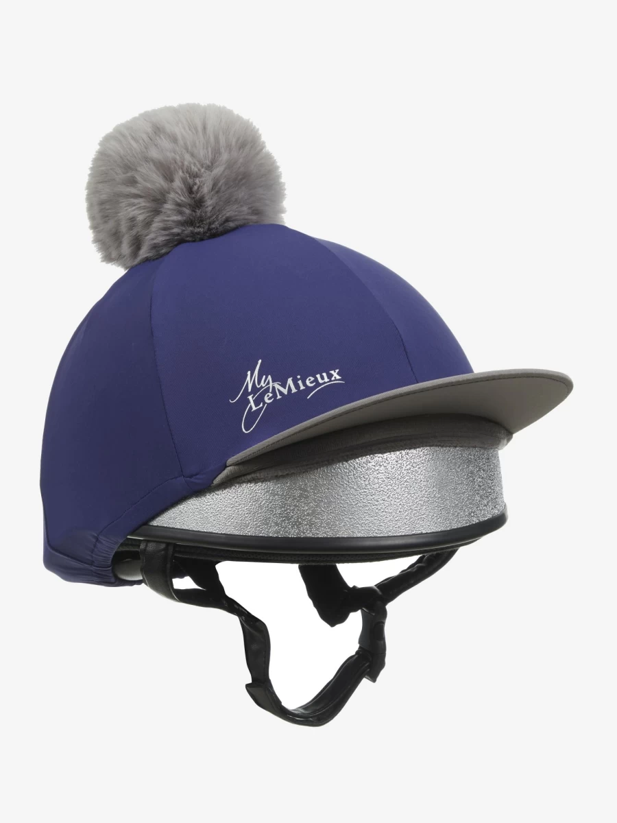 LeMieux Silk Ink Blue Pom Hat - One Size Fits All, Elegant & Lightweight