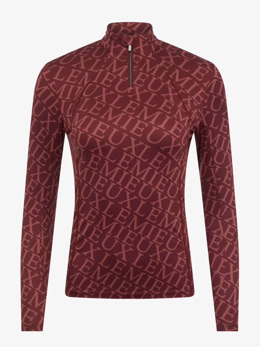 LeMieux Fleur Base Layer - Merlot Red Thermal Underwear for Women