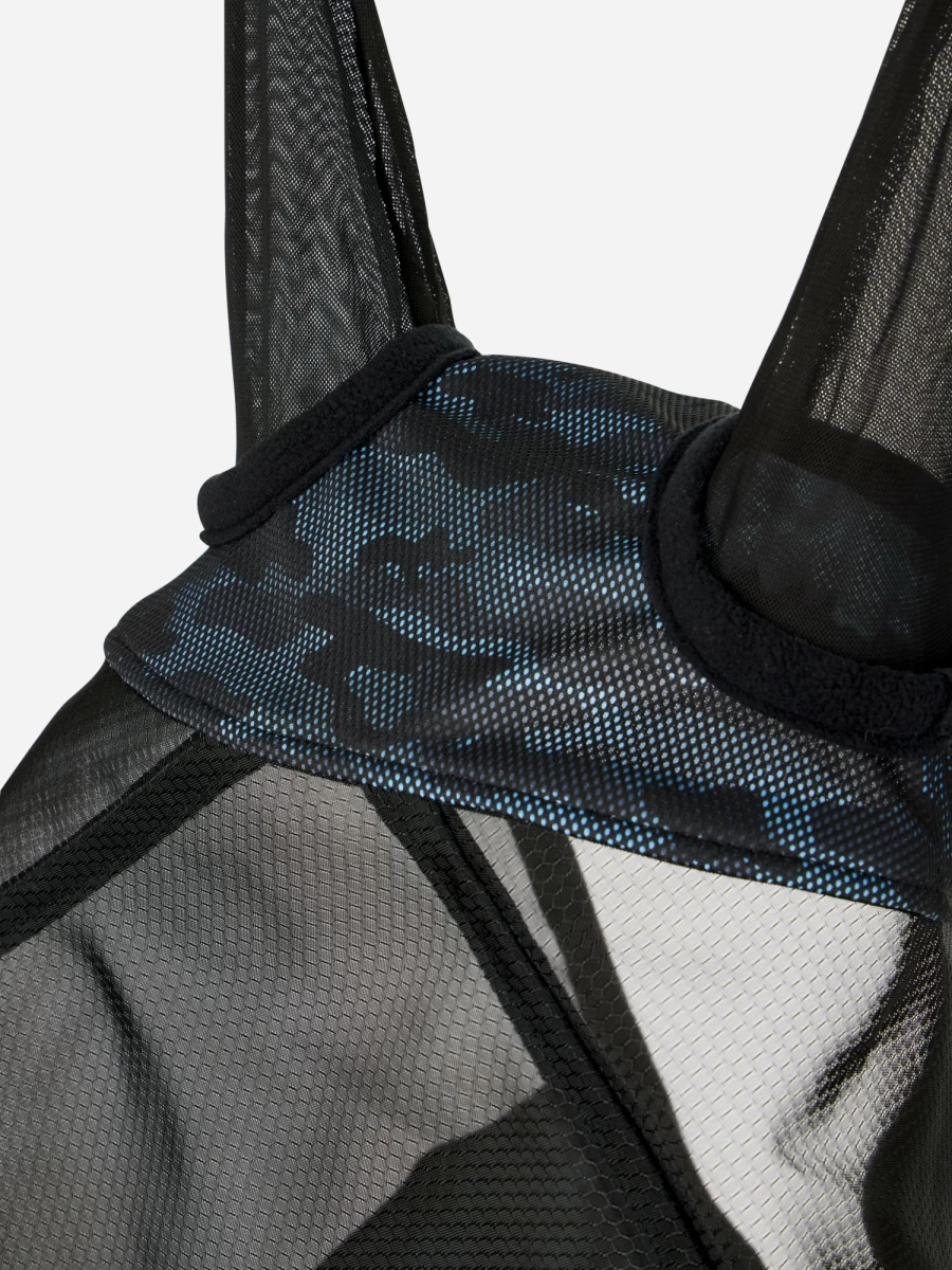 LeMieux Camo Blue Full Fly Mask with Visor for Enhanced Visibility and Protection