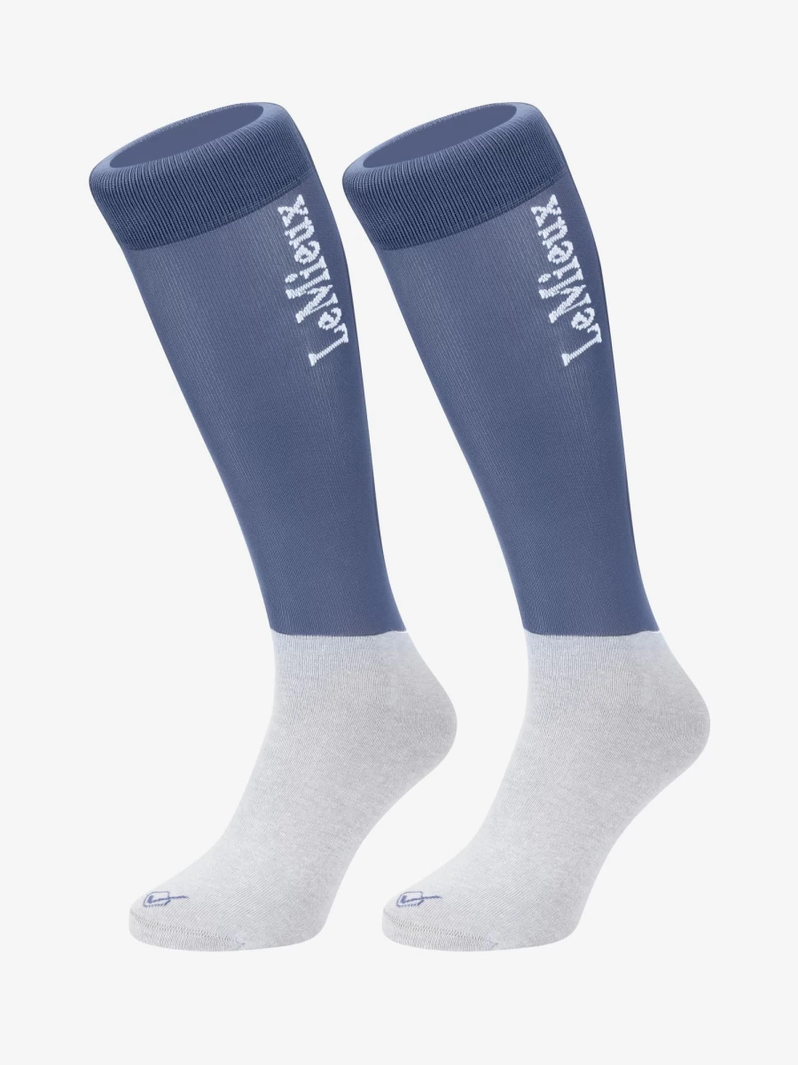 LeMieux Ice Blue Competition Socks - Twin Pack for Athletic Performance