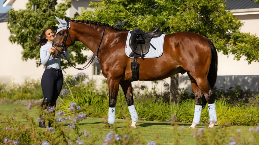 LeMieux Suede Dressage Square Saddle Pad for Enhanced Comfort and Grip