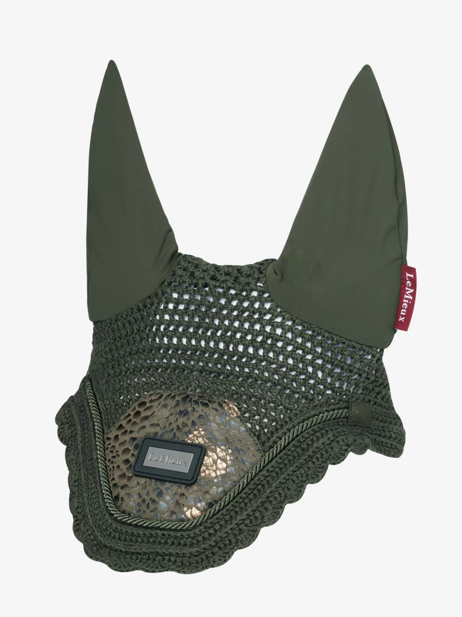 LeMieux Adour Fly Hood Oak - Lightweight Breathable Horse Fly Hood with Adjustable Fit