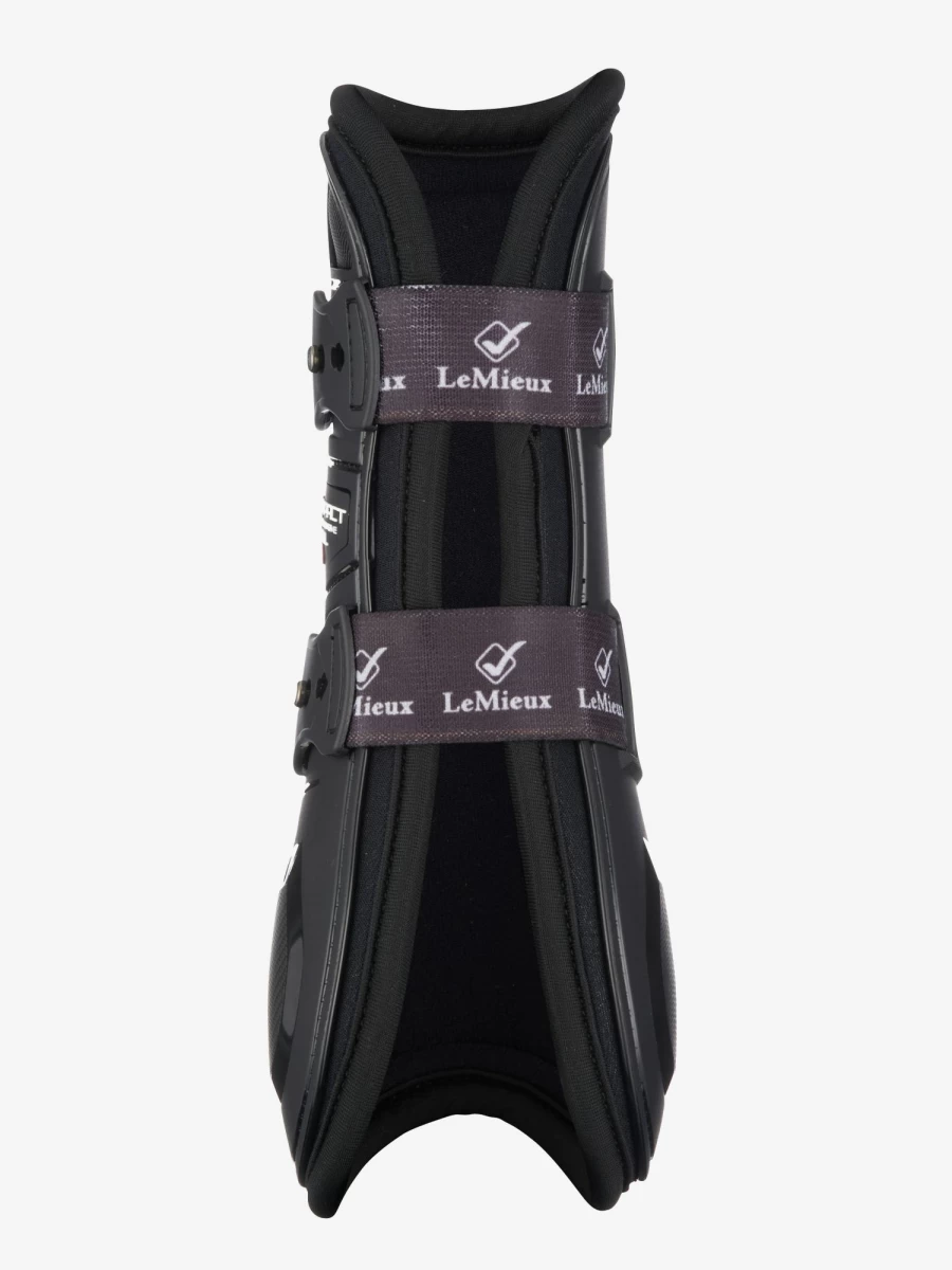 LeMieux Black Impact Responsive Tendon Boots for Horses – Protective Riding Gear