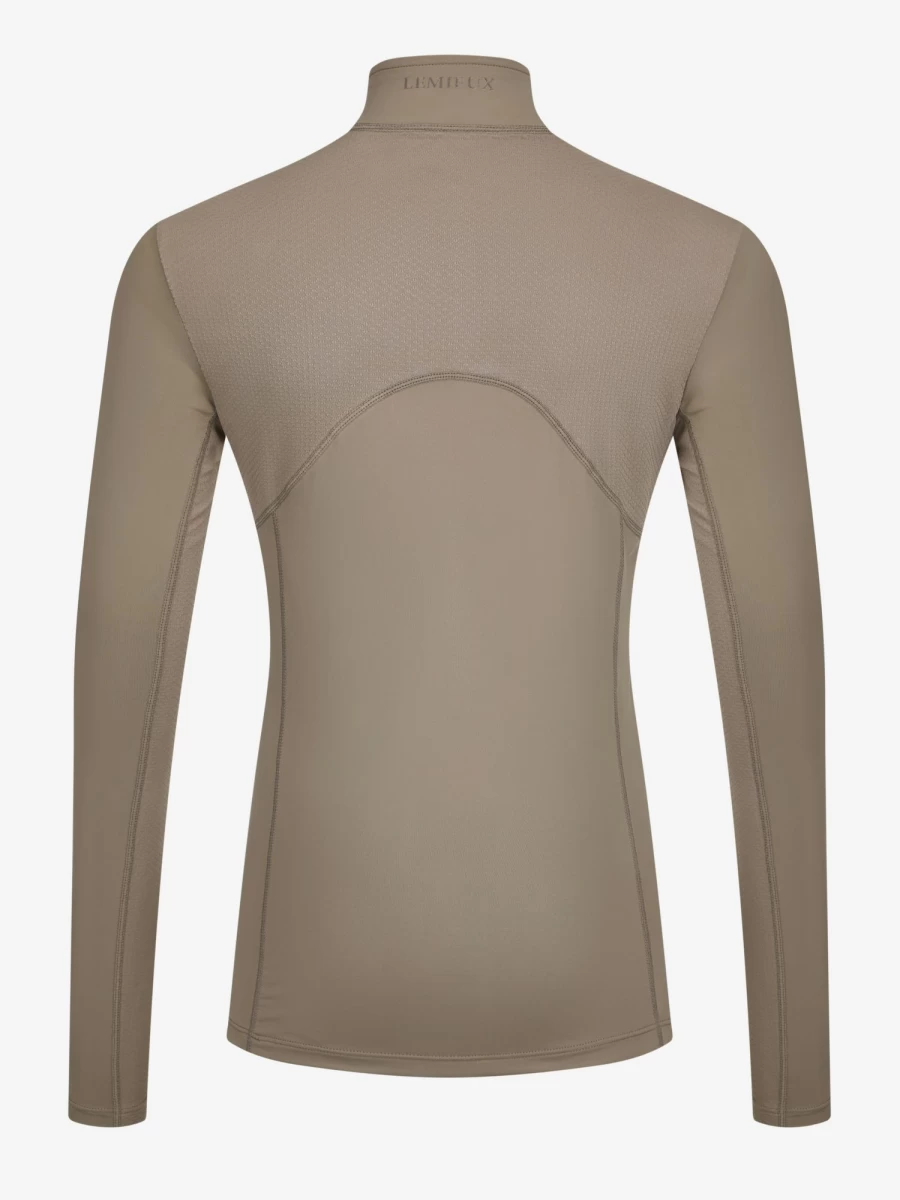 LeMieux Young Rider Mia Mesh Base Layer - Breathable Equestrian Top for Girls in Walnut