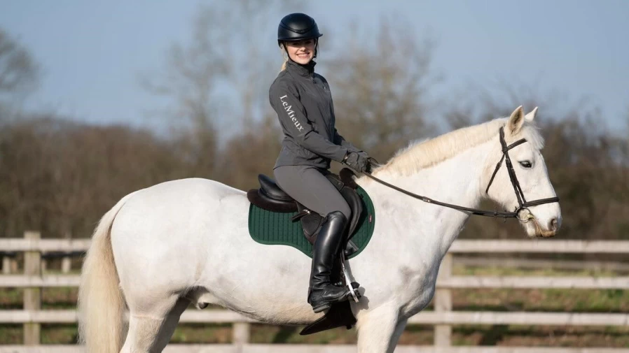 LeMieux Green Cotton GP Square Equestrian Saddle Pad